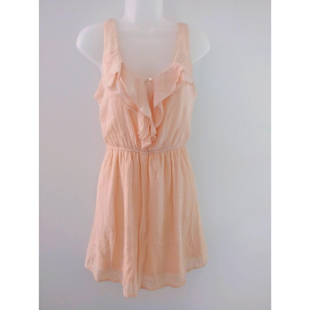 💲As U Wish ruffle elastic waist key hole dress xs